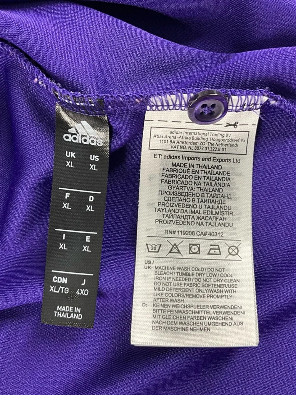 Adidas Men's Purple Performance 'Climalite Polo Size XL